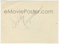 8y331 DEBBIE REYNOLDS signed 5x6 album page 1950s it can be framed & displayed with a repro still!