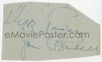 8y332 DICK POWELL/JOAN BLONDELL signed 3x5 cut album page 1940s by BOTH the husband & wife!