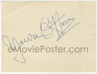 8y354 MAUREEN O'HARA signed 5x6 album page 1940s it can be framed & displayed with a repro still!