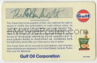8y097 RITA HAYWORTH signed 2x4 credit card 1970s her own personal Gulf Travel Card!