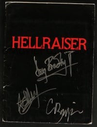 8y044 HELLRAISER signed presskit w/ 7 stills 1987 by Doug Bradley, Ashley Laurence & Clare Higgins!