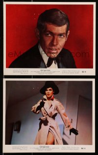 9a209 OUR MAN FLINT 2 color 8x10 stills 1966 James Coburn, James Bond spy spoof!
