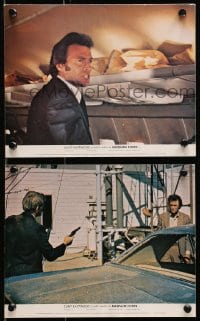 9a208 MAGNUM FORCE 2 color English FOH LCs 1973 great images of Clint Eastwood as Dirty Harry!
