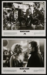 9a852 BLACK RAIN 3 8x10 stills 1989 Ridley Scott, Michael Douglas is an American cop in Japan!