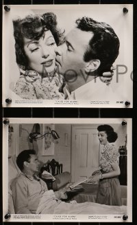 9a856 CAUSE FOR ALARM 3 8x10 stills 1950 Loretta Young, Barry Sullivan, this girl is in trouble!