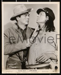 9a253 ESCORT WEST 24 8x10 stills 1959 cowboy Victor Mature, Faith Domergue & Elaine Stewart!