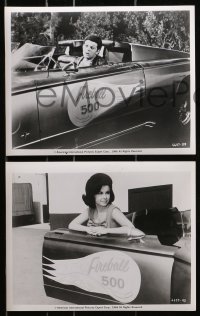 9a605 FIREBALL 500 7 8x10 stills 1966 Frankie Avalon & sexy Annette Funicello, stock car racing!