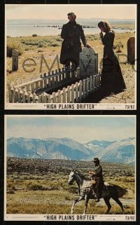 9a192 HIGH PLAINS DRIFTER 3 8x10 mini LCs 1973 w/ Clint Eastwood by Don Siegel's tombstone!