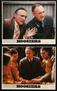 9a091 HOOSIERS 8 8x10 mini LCs 1986 Gene Hackman & Barbara Hershey, best basketball movie ever!