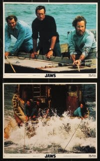 9a095 JAWS 8 8x10 mini LCs 1975 Roy Scheider, Robert Shaw & Richard Dreyfuss, Gary, complete set!