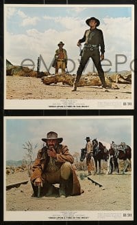 9a110 ONCE UPON A TIME IN THE WEST 8 color 8x10 stills 1969 Cardinale, Robards, Fonda, Sergio Leone!