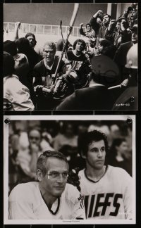 9a833 SLAP SHOT 4 8x10 stills 1977 ice hockey, great images of Paul Newman & cast!