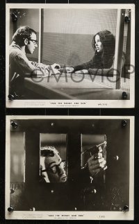 9a637 TAKE THE MONEY & RUN 7 8x10 stills 1969 Woody Allen classic, wacky images!