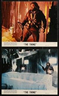 9a131 THING 8 8x10 mini LCs 1982 John Carpenter, Kurt Russell, the ultimate in alien terror!