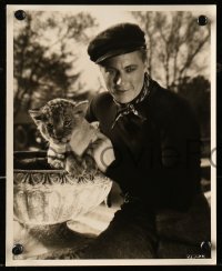 9a999 ZOO IN BUDAPEST 2 8x10 stills 1933 great images of Gene Raymond with young lions cubs!