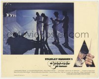 9b164 CLOCKWORK ORANGE English LC 1972 Malcolm McDowell & droogs under bridge, Stanley Kubrick!