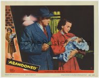 9b012 ABANDONED LC #6 1949 close up of Raymond Burr offering cash to Gale Storm for her baby!