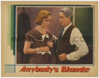9b046 ANYBODY'S BLONDE LC 1931 worried Dorothy Revier with Henry B. Walthall!