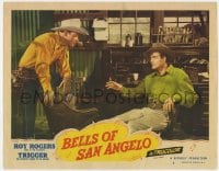 9b071 BELLS OF SAN ANGELO LC #5 1947 great close up of Roy Rogers talking to John McGuire!