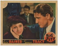 9b077 BIG CITY LC 1937 cool close-up portrait of Luise Rainer & Spencer Tracy!