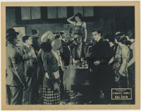 9b078 BIG DAN LC 1923 Buck Jones looks away from the woman on table drawing the crowd's attention!