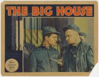9b080 BIG HOUSE LC 1930 best c/u of Wallace Beery with knife threatening Chester Morris in jail!