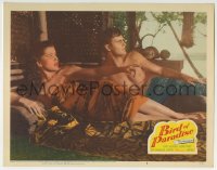 9b083 BIRD OF PARADISE LC #6 1951 barechested Louis Jourdan & tropical sexy Debra Paget!