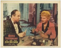 9b106 BORN YESTERDAY LC #5 1951 classic scene with Judy Holliday playing gin rummy with Crawford!