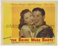 9b114 BRIDE WORE BOOTS LC 1946 portrait of Barbara Stanwyck & Bob Cummings smiling really big!