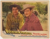 9b118 BUCKSKIN FRONTIER LC 1943 great close up of Richard Dix & George Reeves long before Superman!