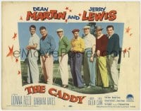 9b129 CADDY LC #1 1953 line up of Dean Martin, Jerry Lewis & real life golf champs holding clubs!