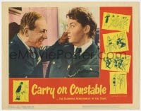 9b139 CARRY ON CONSTABLE LC #6 1960 great close up of Sidney James smiling at Hattie Jacques!