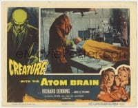 9b182 CREATURE WITH THE ATOM BRAIN LC 1955 terror true to science, written by Robert Siodmak!