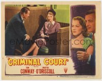 9b184 CRIMINAL COURT LC #4 1946 Tom Conway questions Martha O'Driscoll on the witness stand!