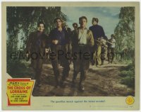 9b186 CROSS OF LORRAINE LC #8 1944 Jean-Pierre Aumont & Gene Kelly march against the hated invader!