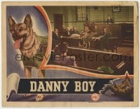 9b196 DANNY BOY LC 1946 U.S. Marine K-9 Corps German Shepherd dog hero standing in courtroom!