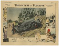 9b199 DAUGHTERS OF PLEASURE LC 1924 Marie Prevost in car with father Monte Blue, great border art!