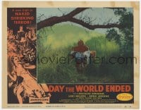 9b202 DAY THE WORLD ENDED LC #6 1956 Roger Corman, the wacky monster carrying girl under tree!