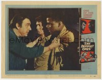 9b207 DEFIANT ONES LC #2 1958 Lon Chaney Jr. grabs escaped cons Tony Curtis & Sidney Poitier!