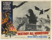 9b212 DESTROY ALL MONSTERS LC #4 1969 Godzilla, Ghidorah, Anguirus & Rodan in huge brawl!
