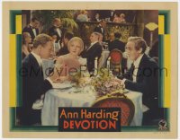 9b216 DEVOTION LC 1931 Ann Harding in fancy restaurant with Leslie Howard & O.P. Heggie!