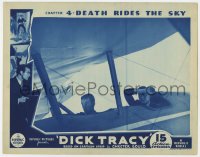 9b219 DICK TRACY chapter 4 LC 1937 Ralph Byrd in airplane, Republic serial, Death Rides in the Sky!