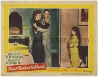 9b233 DON'T BOTHER TO KNOCK LC #3 1952 Donna Corcoran interrupts Marilyn Monroe & Richard Widmark!