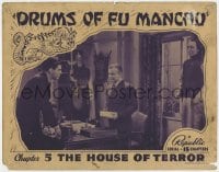 9b240 DRUMS OF FU MANCHU chapter 5 LC 1940 Republic serial, Sax Rohmer, The House of Terror!