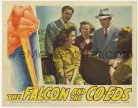 9b255 FALCON & THE CO-EDS LC 1943 detective Tom Conway w/Jean Brooks & sexy suspects for murder!