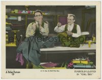9b305 GIRL SHY LC 1924 tailor teaches Harold Lloyd to repair clothes, as ye rip, so shall they sew!