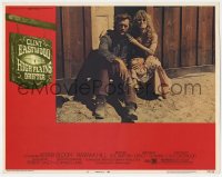 9b351 HIGH PLAINS DRIFTER LC #6 1973 c/u of Clint Eastwood with his hand on Marianna Hill's knee!