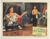 9b362 HOT BLOOD LC 1956 sexy Jane Russell makes a drink for barechested Cornel Wilde!