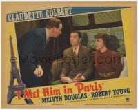 9b377 I MET HIM IN PARIS LC 1937 confused Robert Young between Claudette Colbert & Melvyn Douglas!
