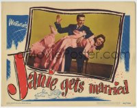 9b413 JANIE GETS MARRIED LC 1946 best image of Robert Hutton sparking Joan Leslie over his knee!